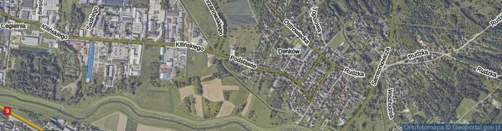 Zdjęcie satelitarne Podstawie ul.